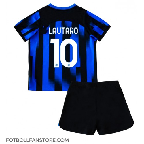 Inter Milan Lautaro Martinez #10 Barnkläder Hemma matchtröja till baby 2023-24 Kortärmad (+ Korta byxor) Billigt